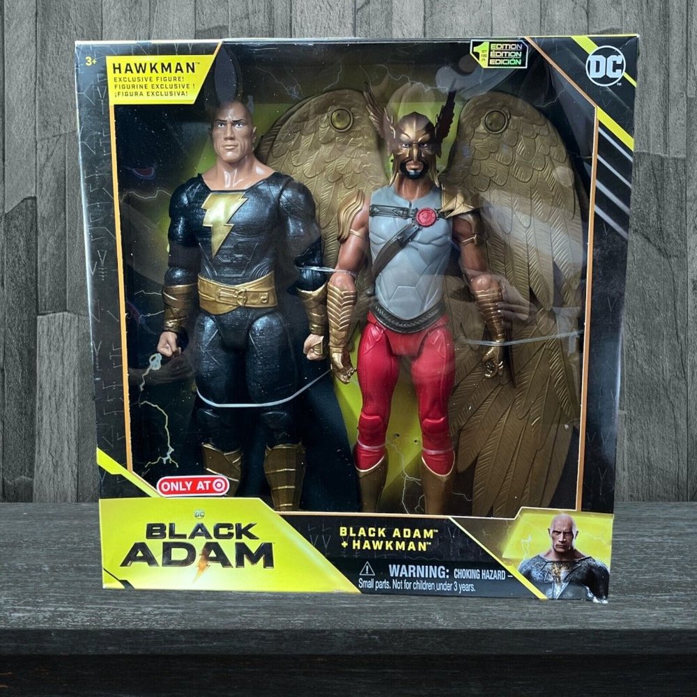 DC Black Adam & Hawkman 12" 1st Edition Action Figures 2 Pac 100% New Sealed